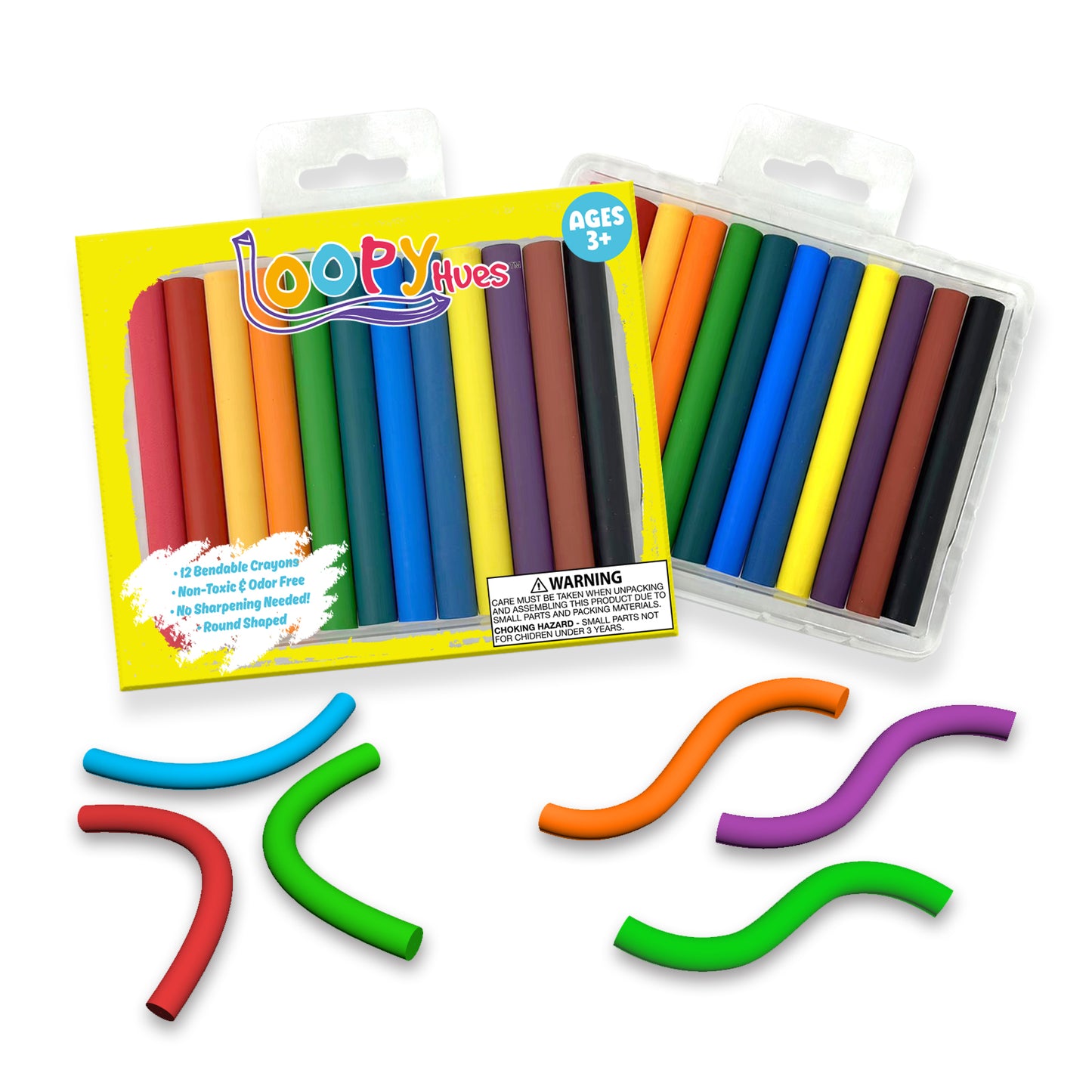 Loopy Hues - Bendable & 3D Shaped Crayons