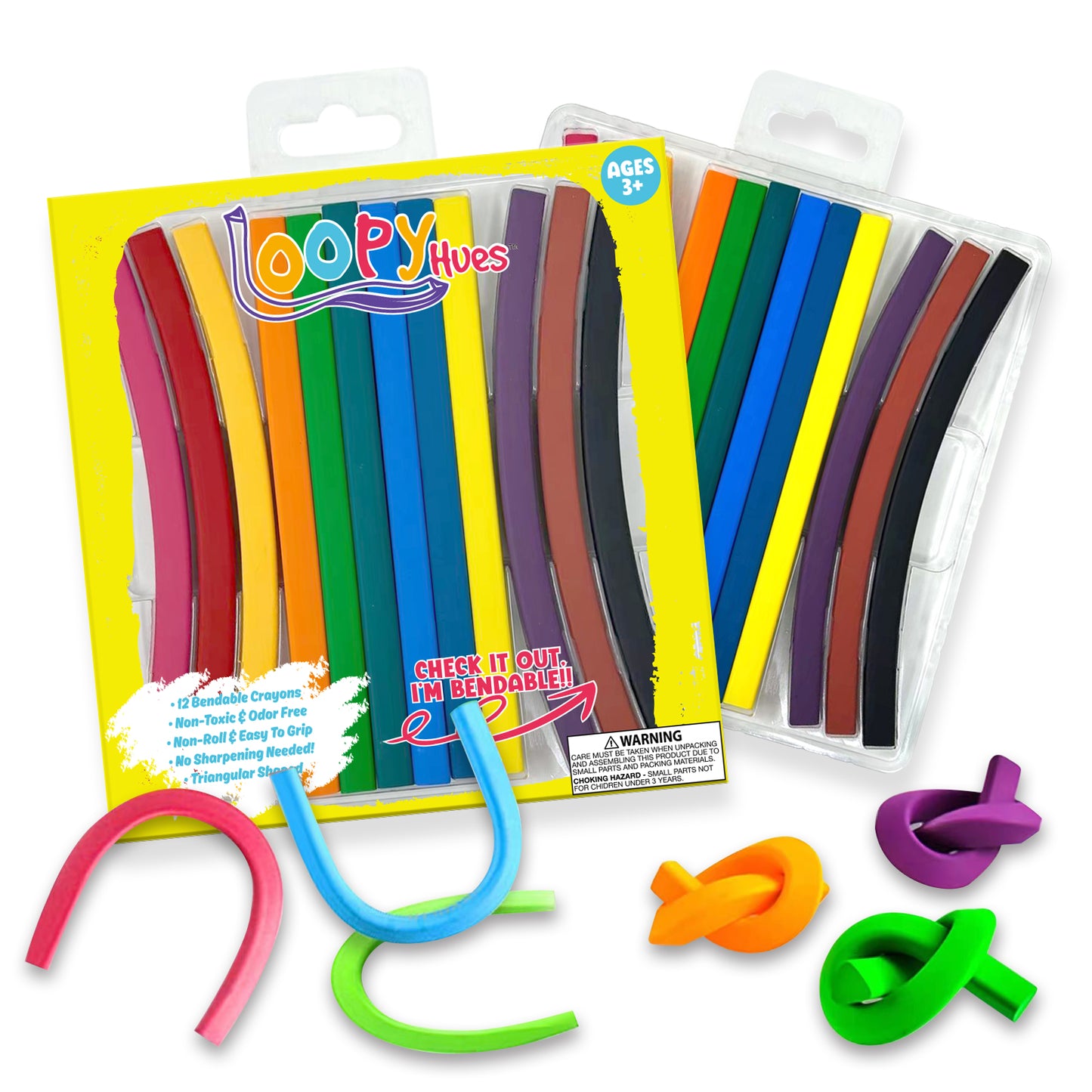 Loopy Hues - Bendable & 3D Shaped Crayons