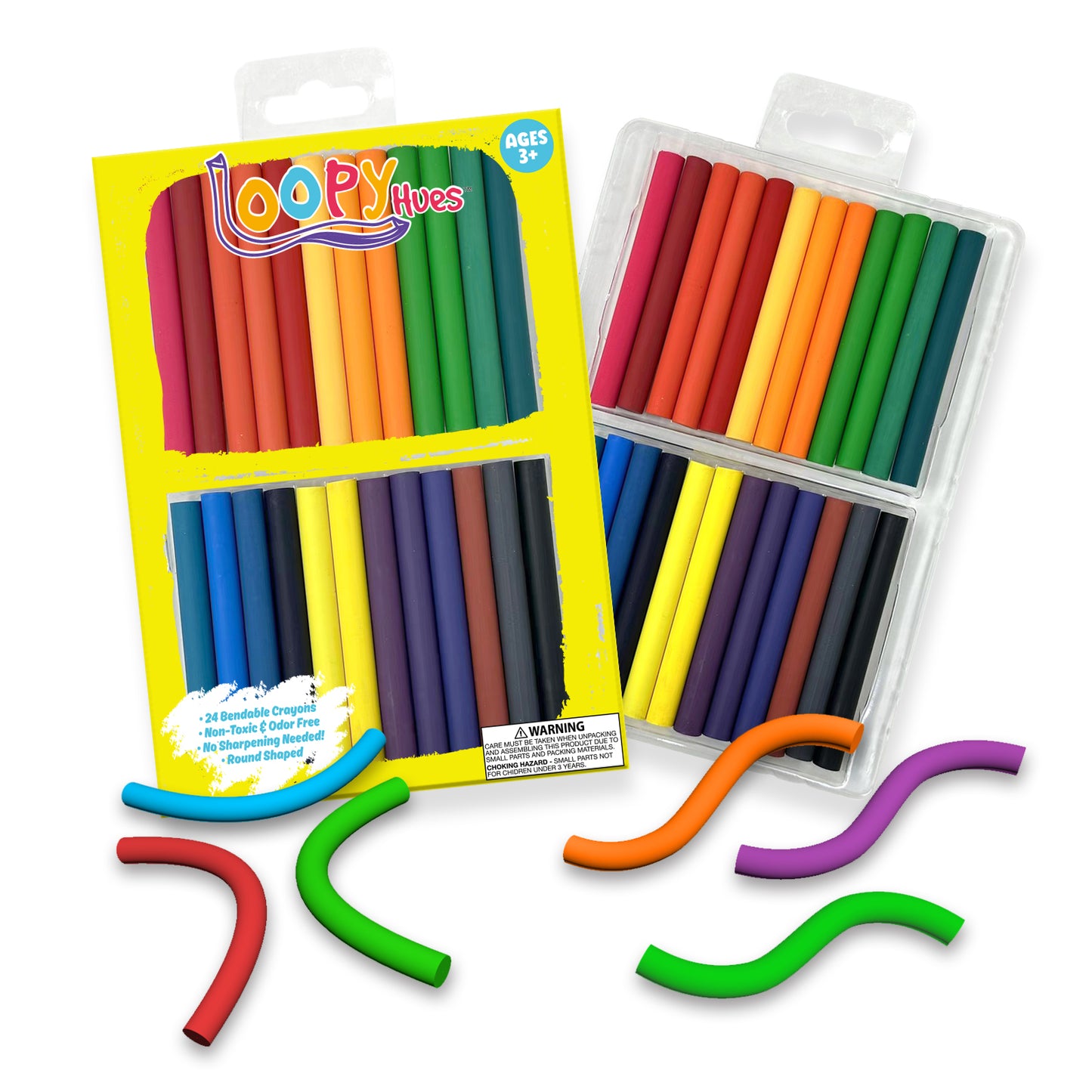 Loopy Hues - Bendable & 3D Shaped Crayons