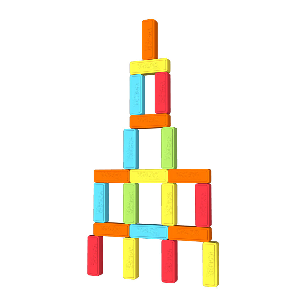 Jumbo Reversible Tumbling Tower & Dominoes Set - 30 Pc Set