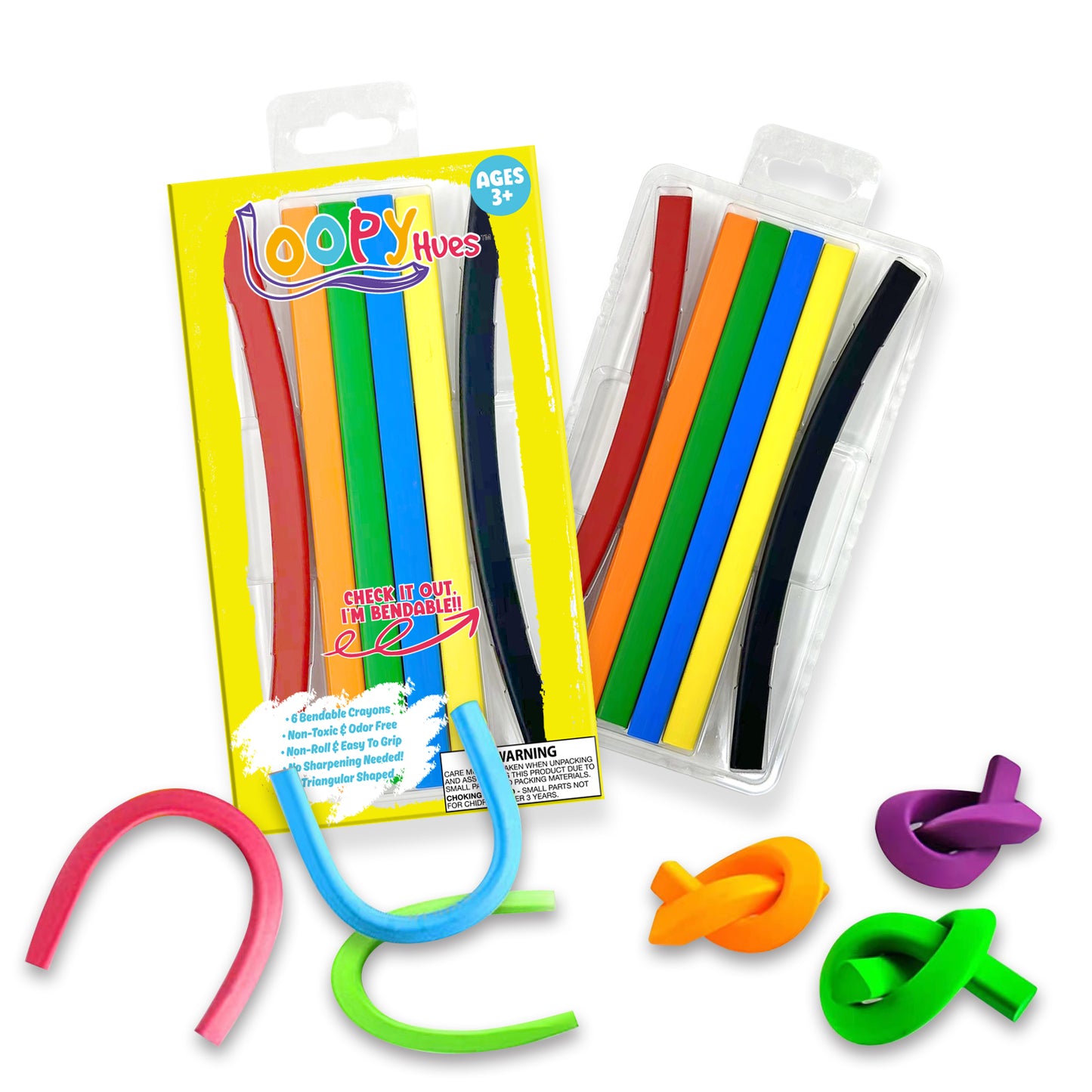 Loopy Hues - Bendable & 3D Shaped Crayons