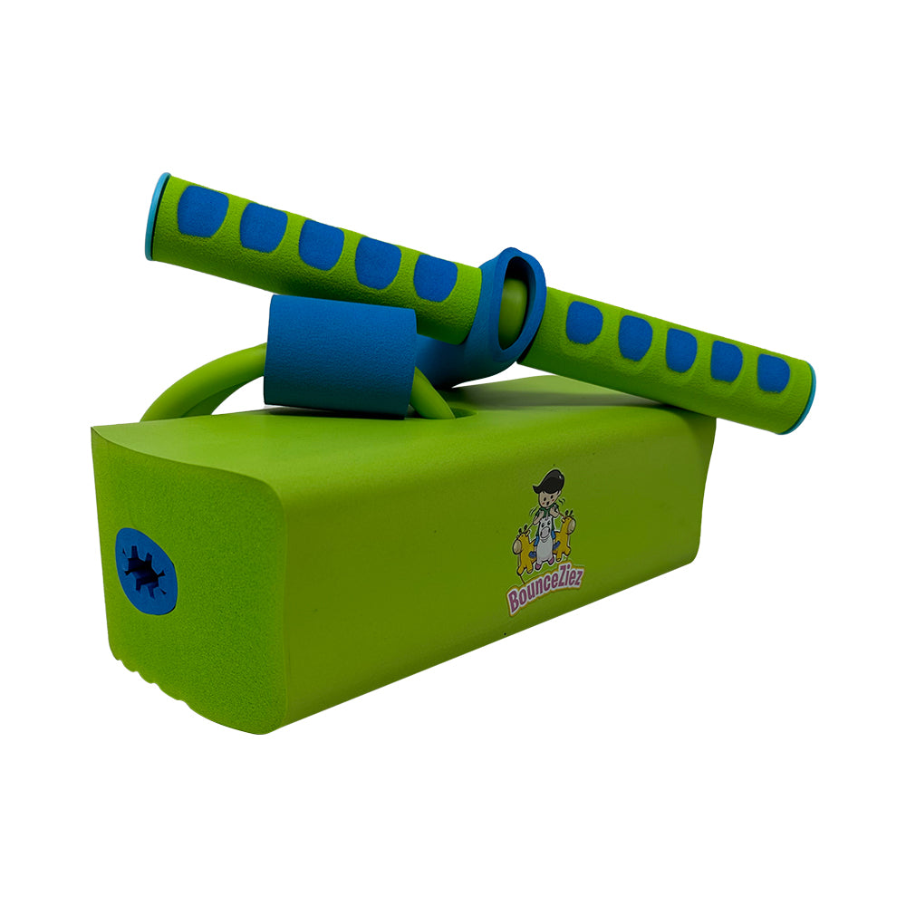 BounceZiez Hop & Squeak Pogo Hopper - Green/Blue