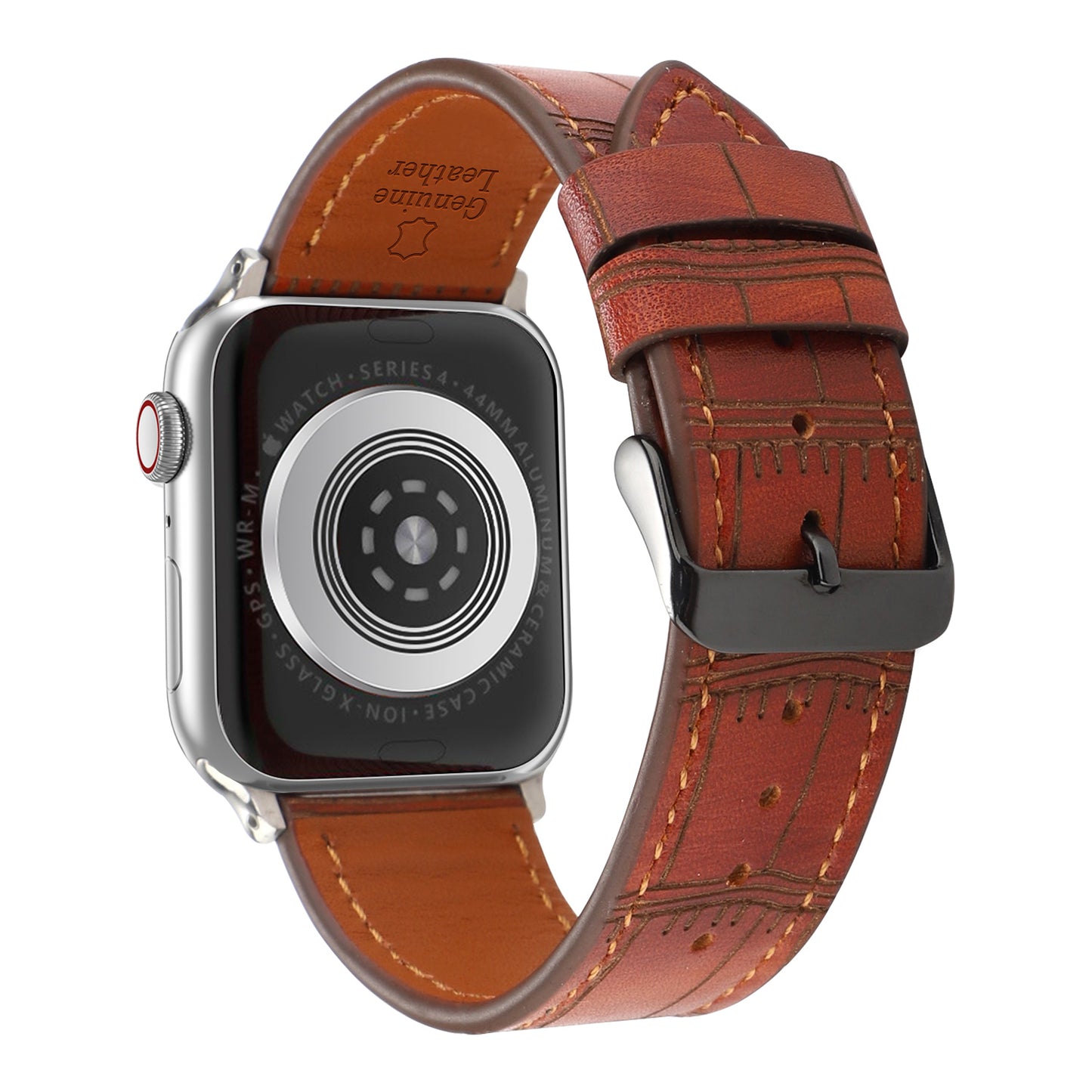 Waloo Bamboo Textured Leather Band For Apple Watch