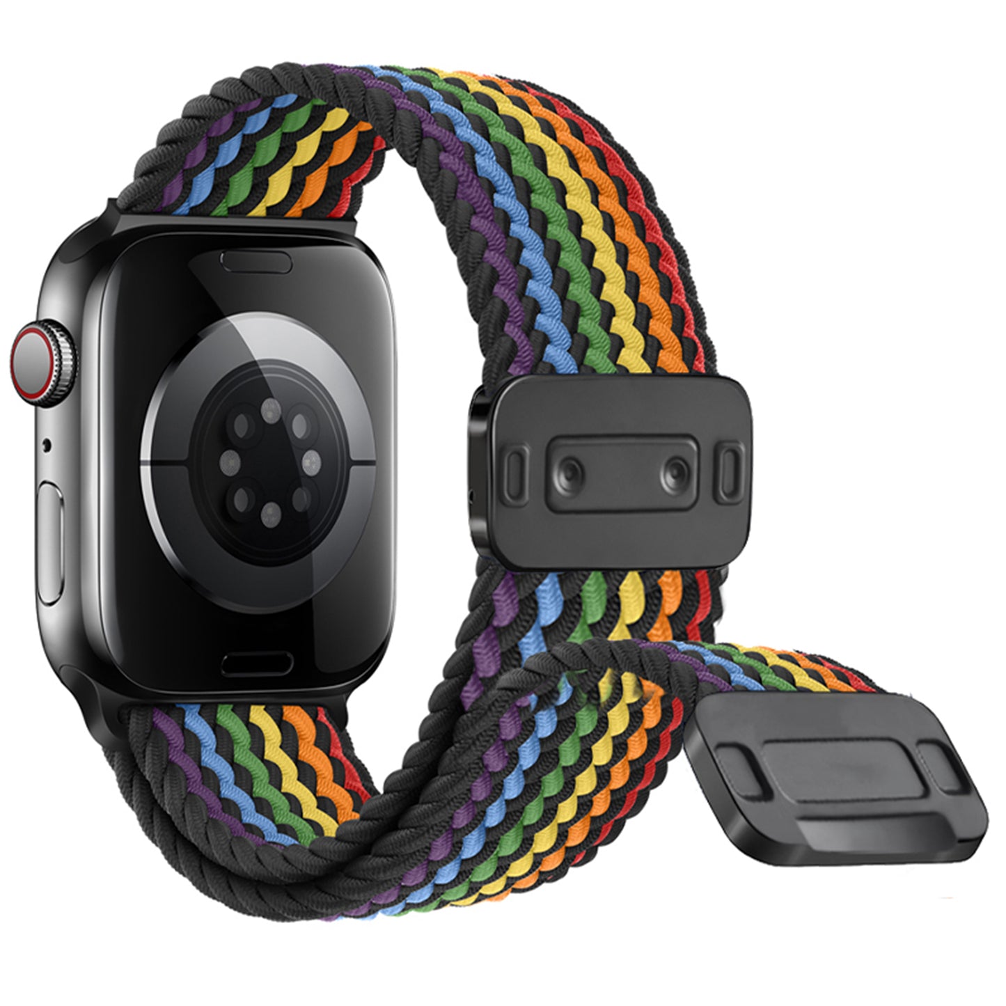Waloo Braided Nylon Magnetic Loop Band For Apple Watch