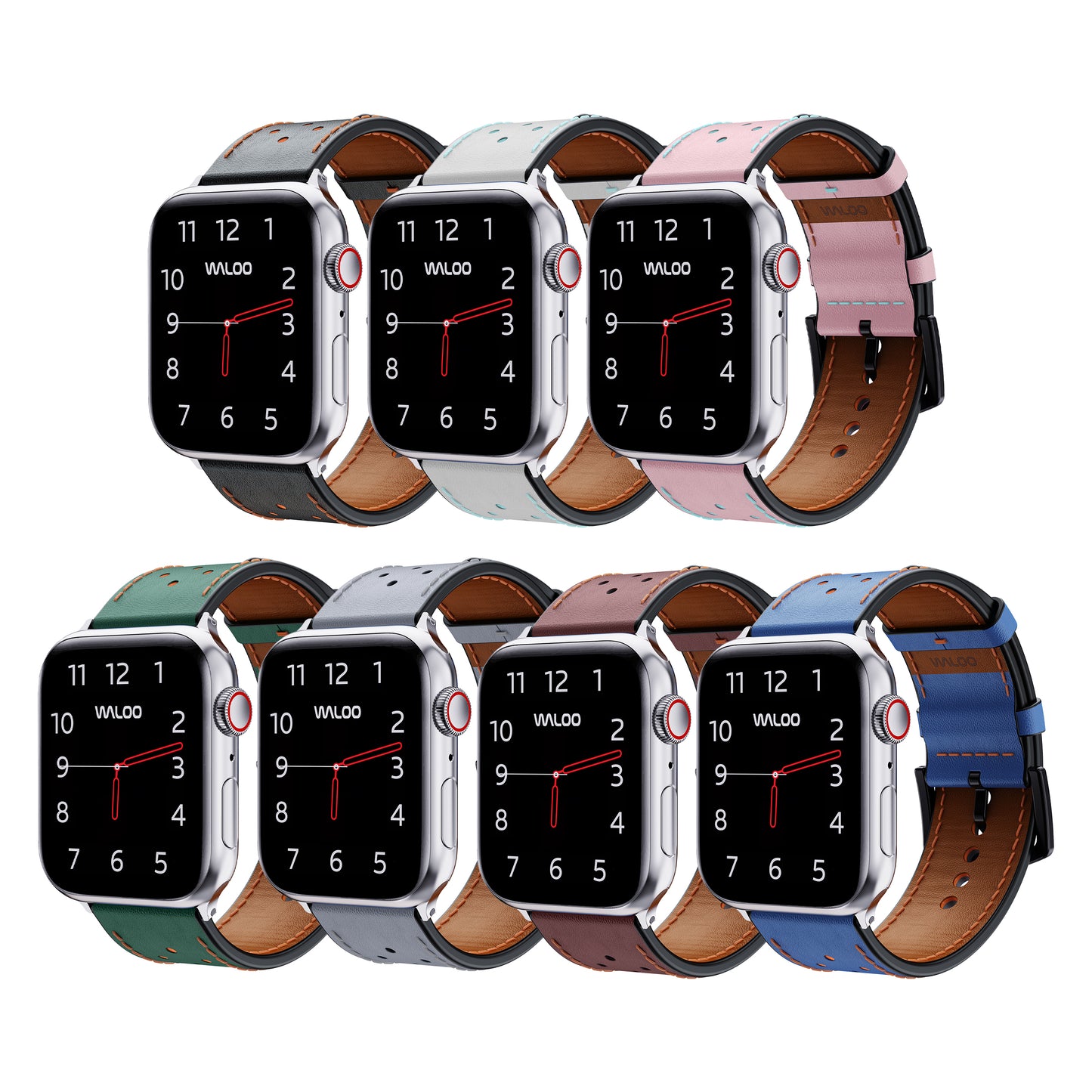 Waloo Breathable Leather Band For Apple Watch