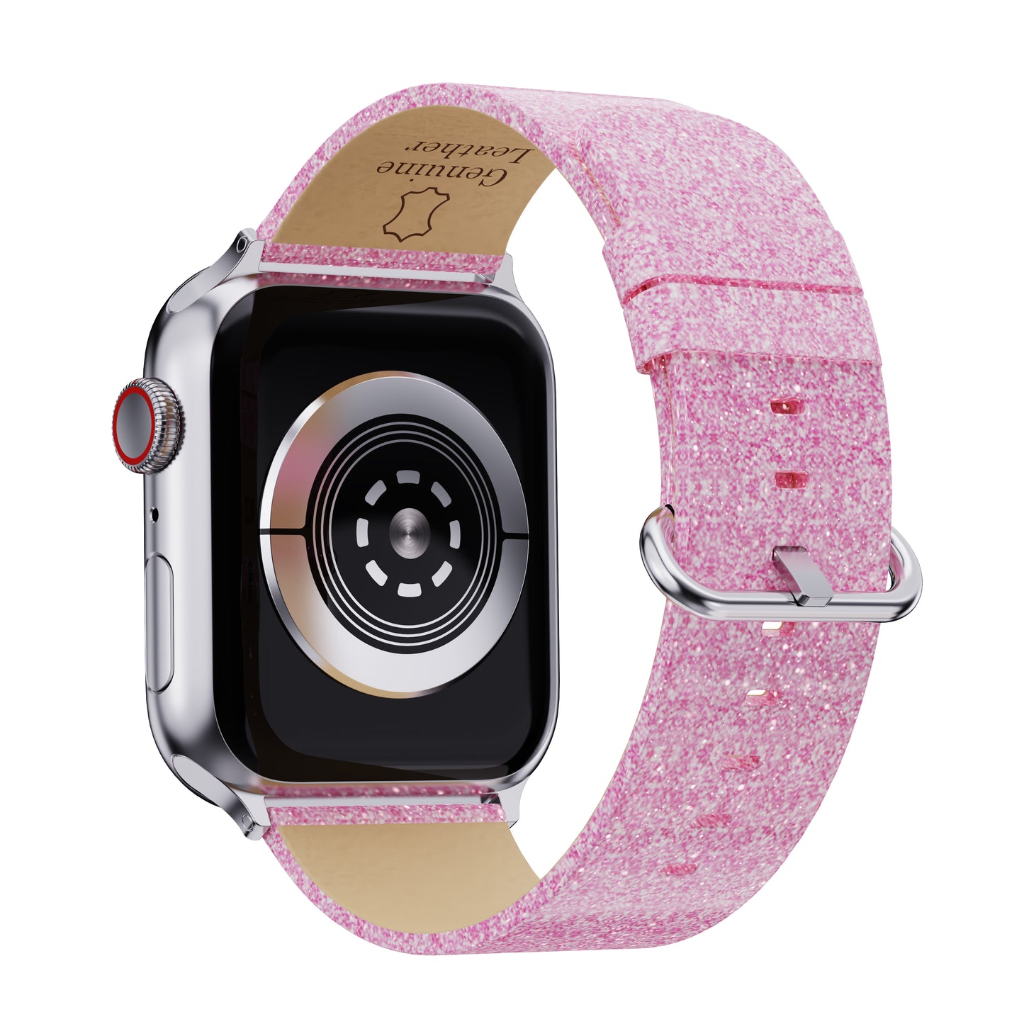 Waloo Shiny Brilliance Leather Band For Apple Watch