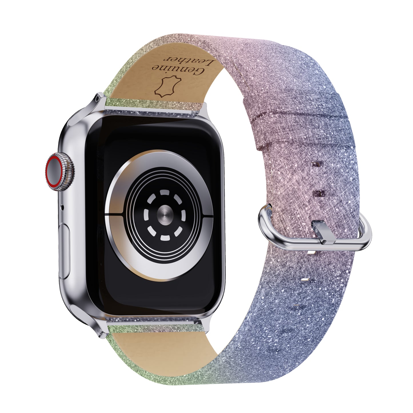 Waloo Shiny Brilliance Leather Band For Apple Watch