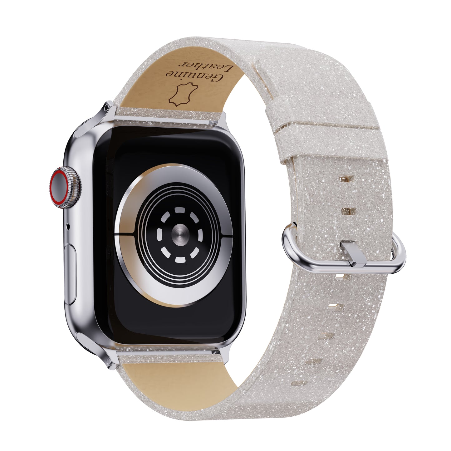 Waloo Shiny Brilliance Leather Band For Apple Watch