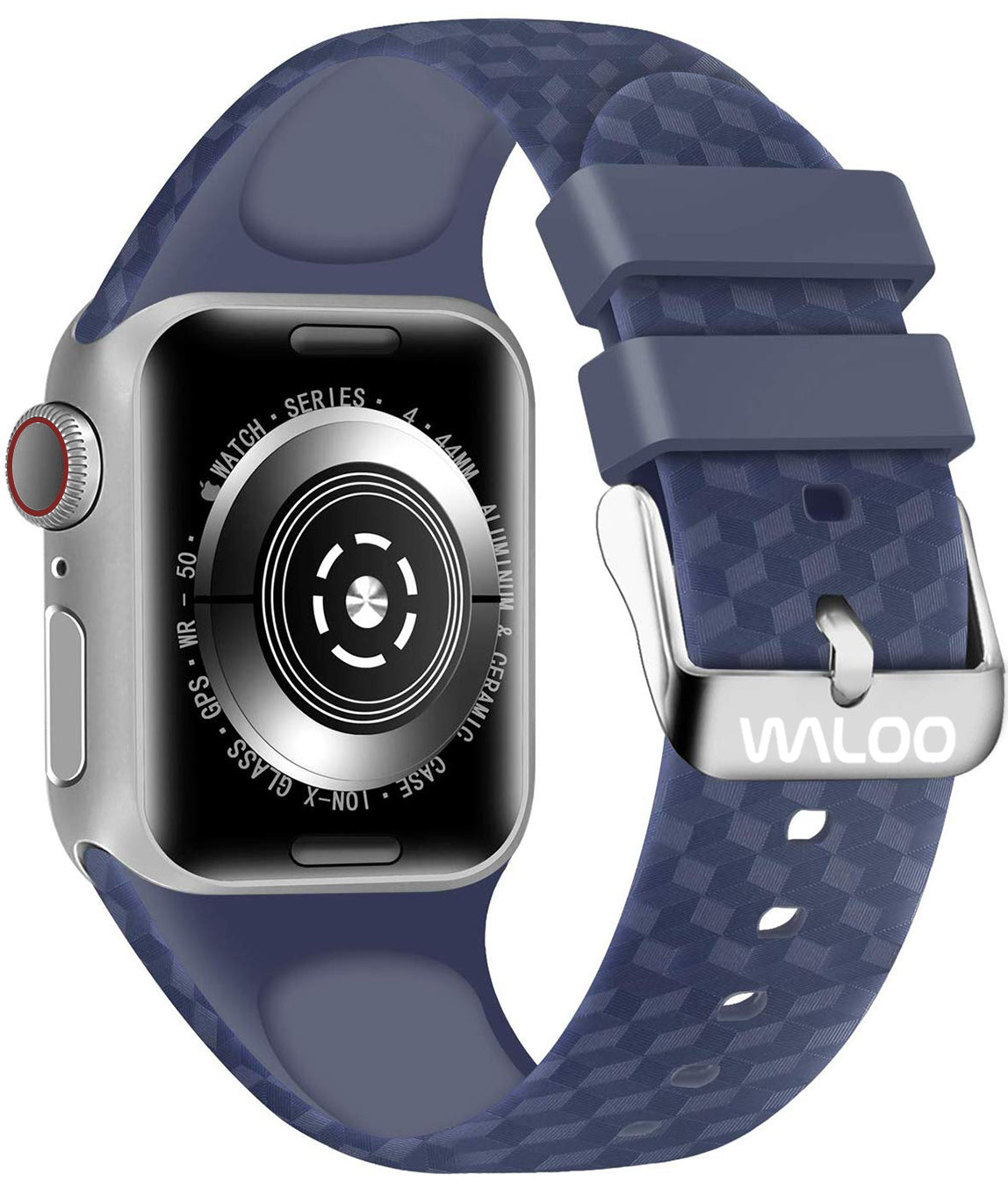 Waloo Carbon Fiber Silicone Band For Apple Watch