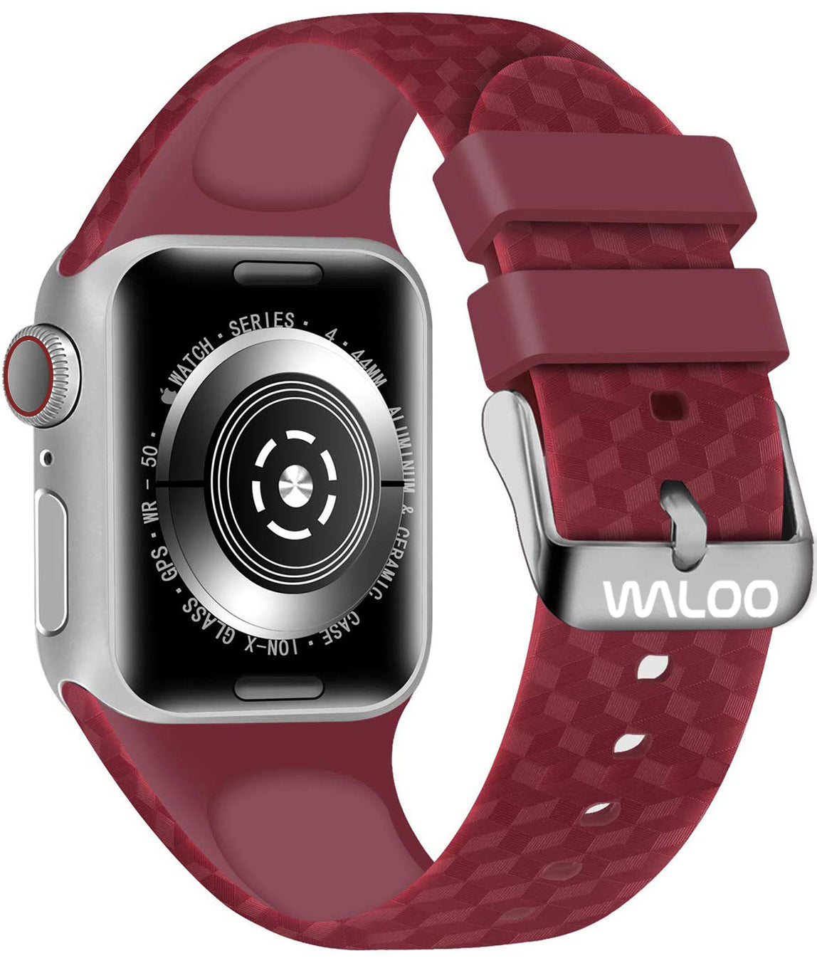 Waloo Carbon Fiber Silicone Band For Apple Watch