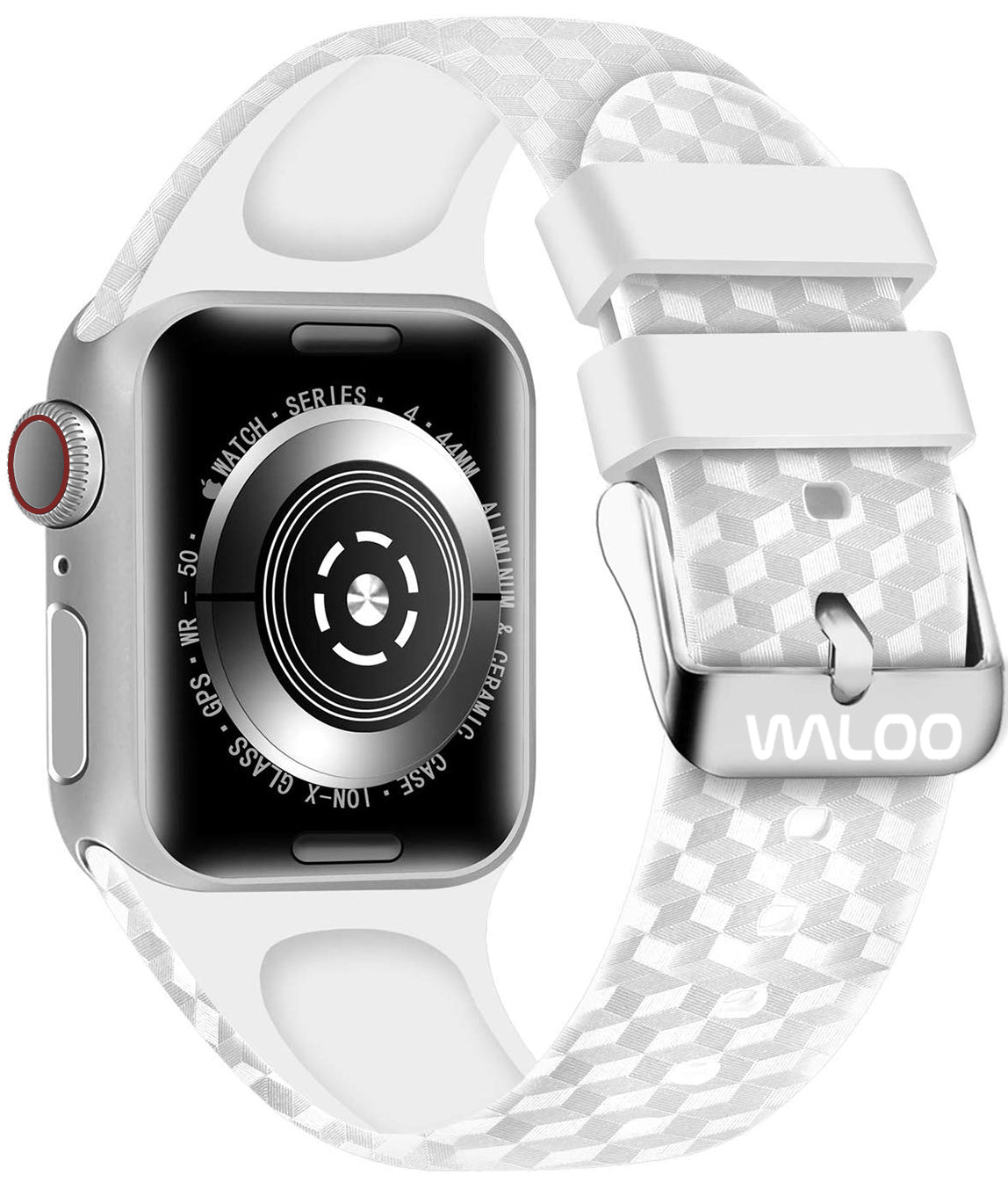 Waloo Carbon Fiber Silicone Band For Apple Watch
