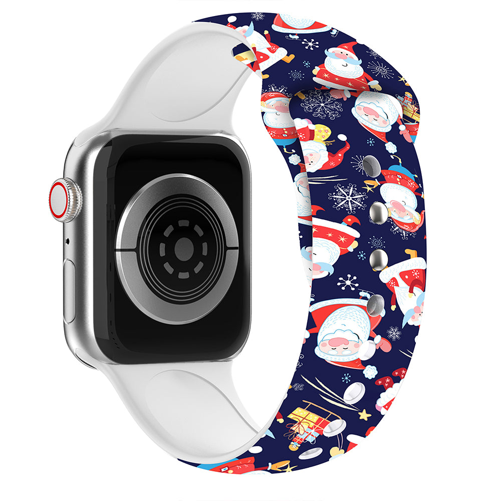 Waloo Christmas/Holiday Fun Silicone Sport Band For Apple Watch
