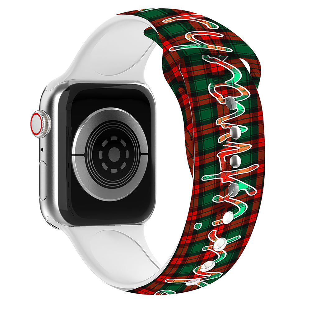 Waloo Christmas/Holiday Fun Silicone Sport Band For Apple Watch