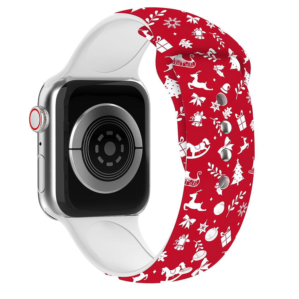 Waloo Christmas/Holiday Fun Silicone Sport Band For Apple Watch