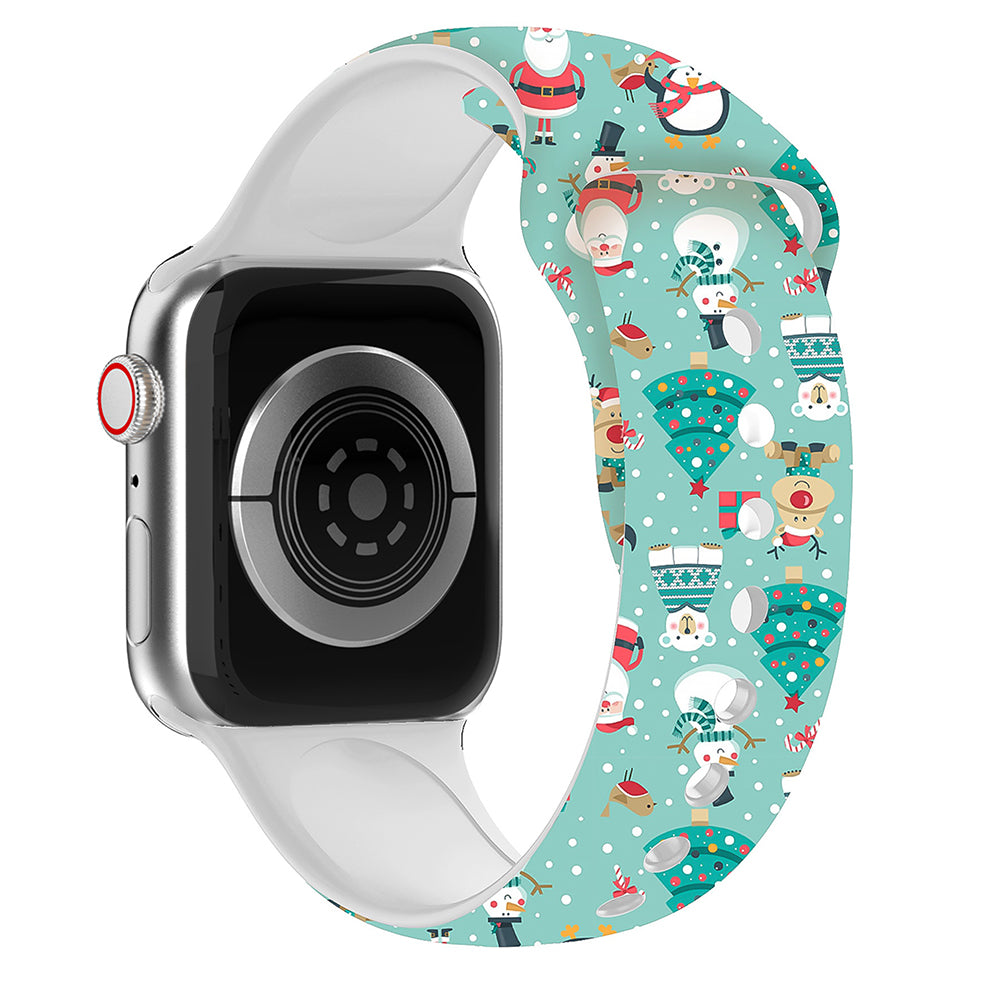 Waloo Christmas/Holiday Fun Silicone Sport Band For Apple Watch