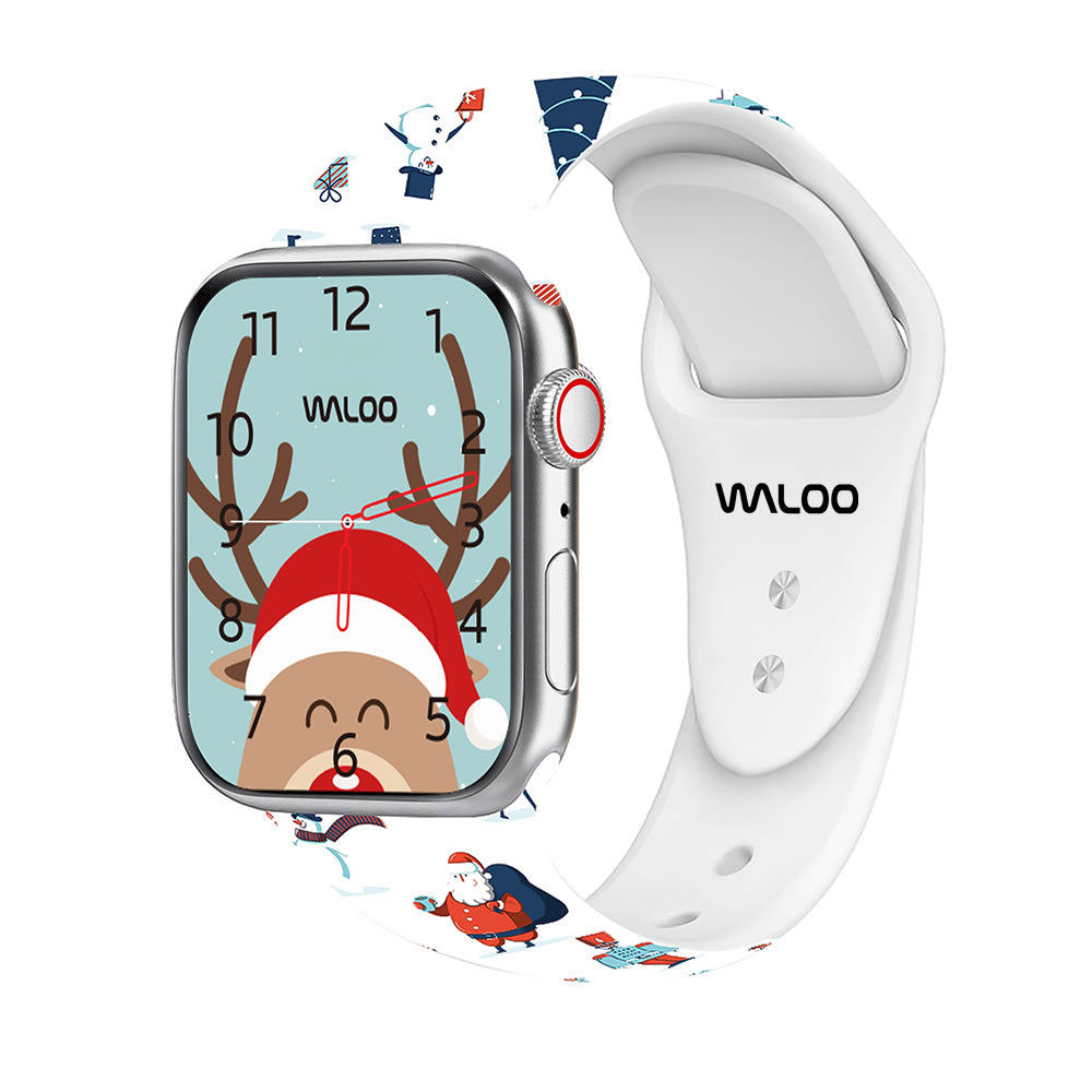 Waloo Christmas/Holiday Fun Silicone Sport Band For Apple Watch