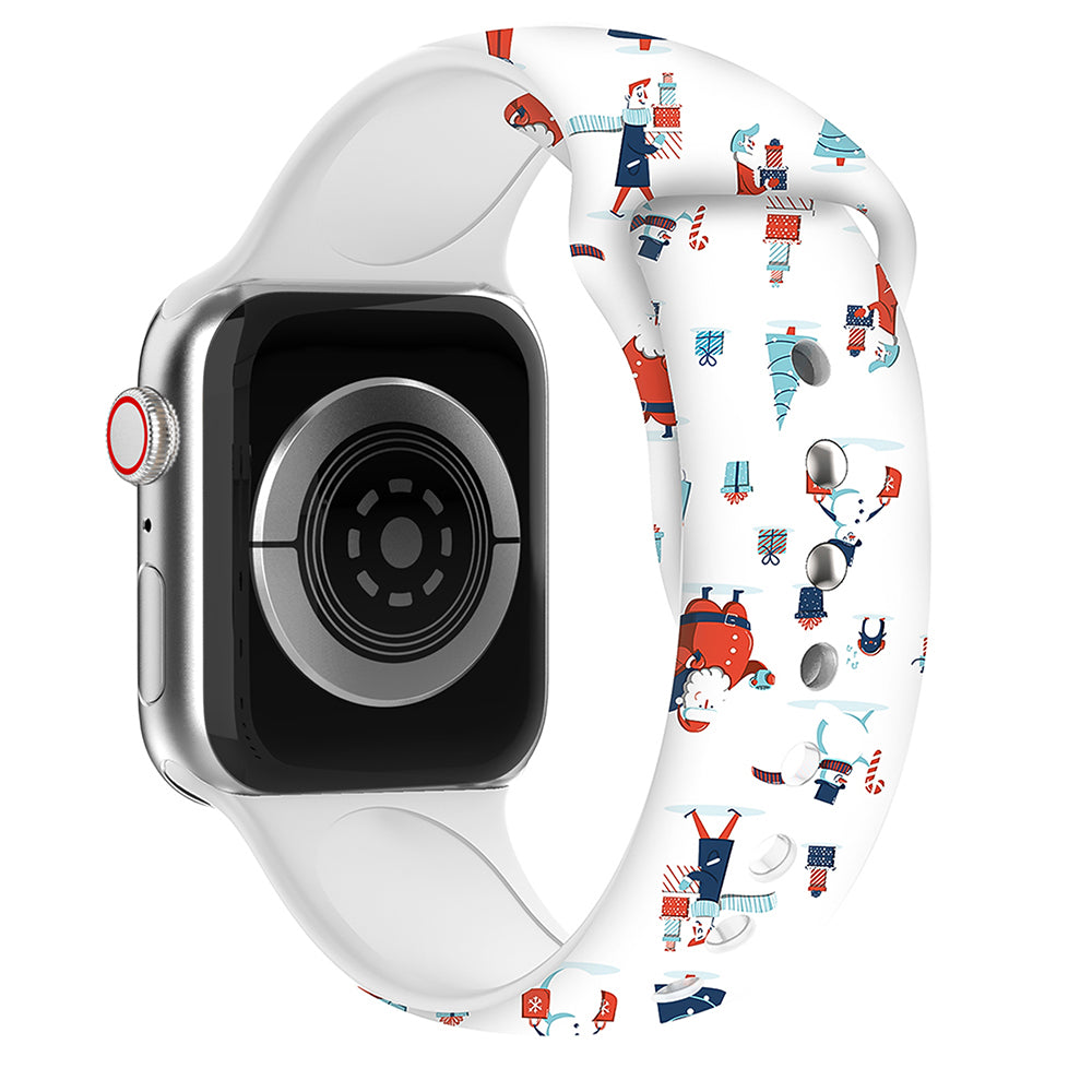 Waloo Christmas/Holiday Fun Silicone Sport Band For Apple Watch