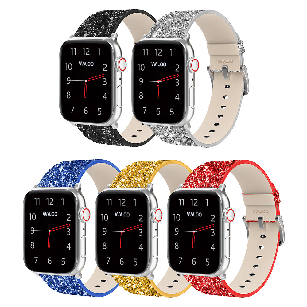 Waloo Leather Bling Band For Apple Watch