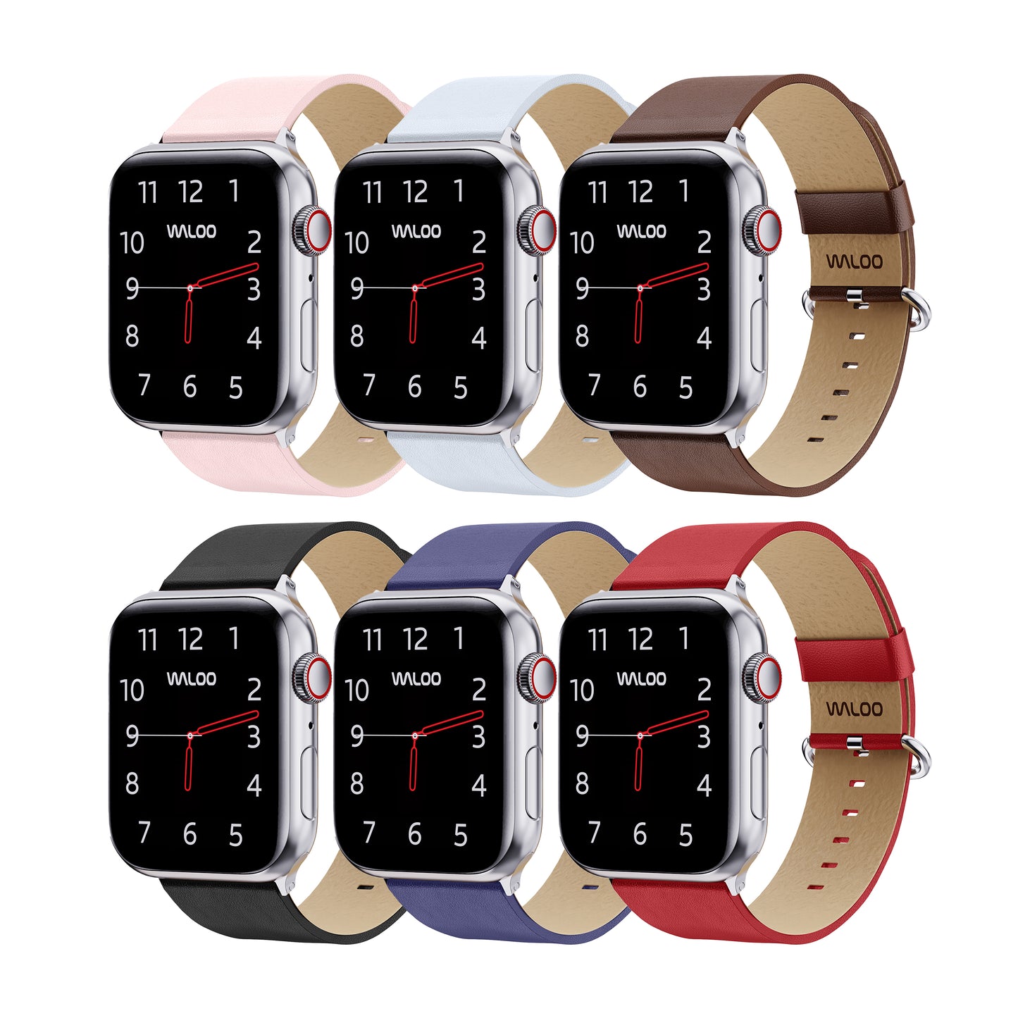 Waloo Leather Grain Band For Apple Watch