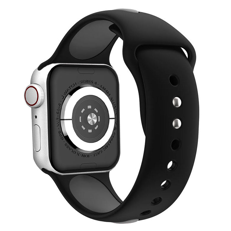 Waloo Two Tone Silicone Sport Band For Apple Watch