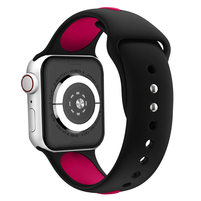 Waloo Two Tone Silicone Sport Band For Apple Watch