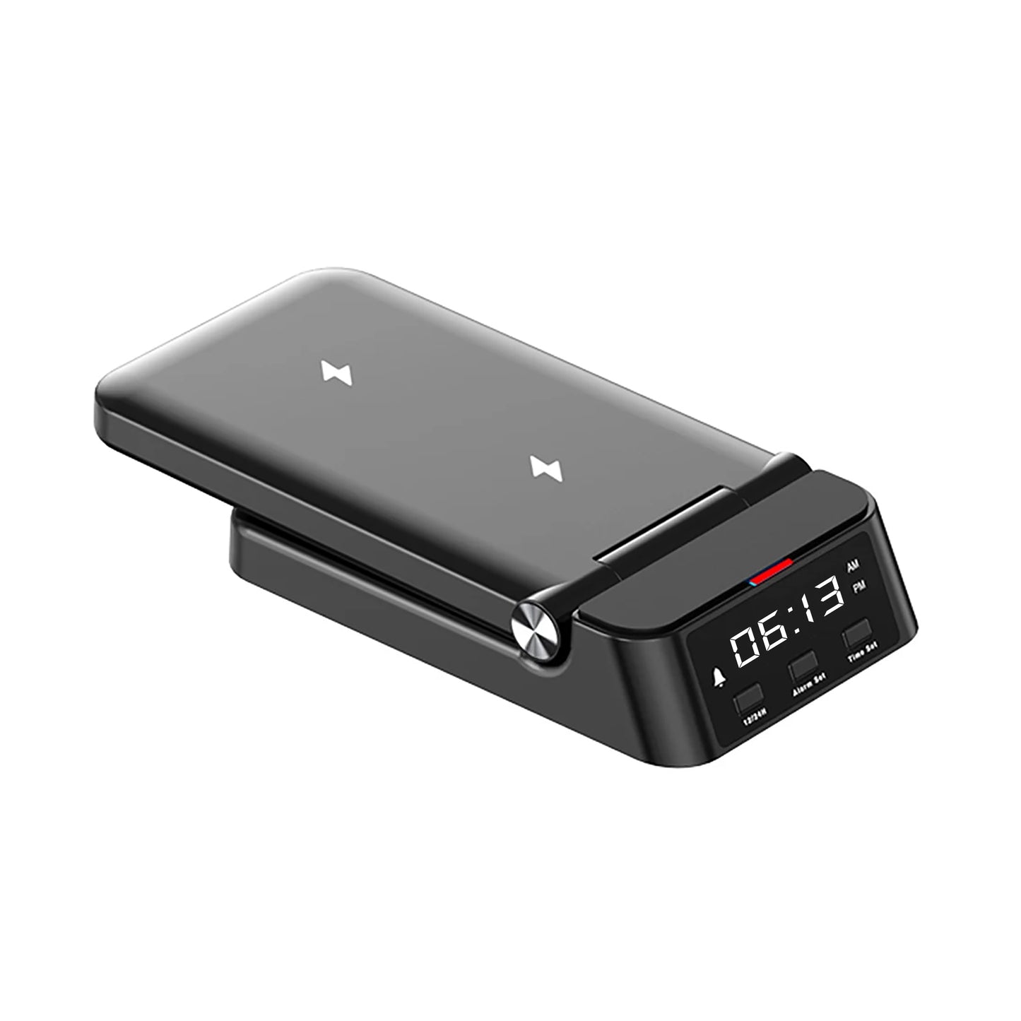 Waloo Mini Wireless Charging Dock With Alarm Clock For iPhone, Apple Watch & AirPods