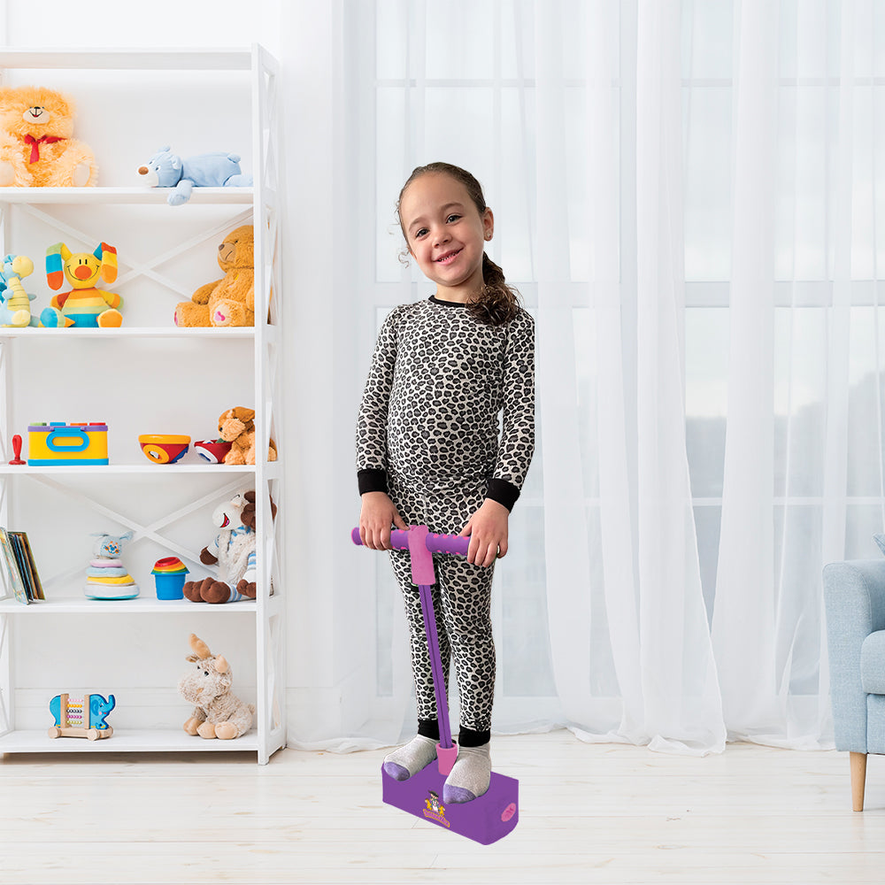 BounceZiez Hop & Squeak Pogo Hopper - Purple/Pink