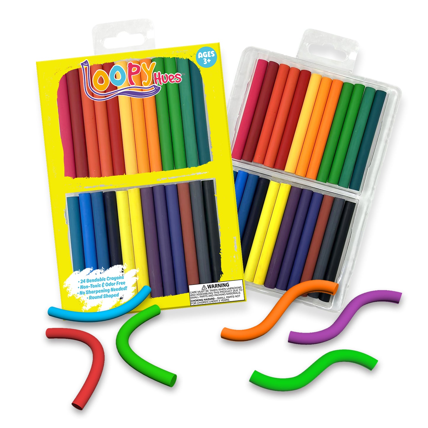 Loopy Hues - Bendable & 3D Shaped Crayons