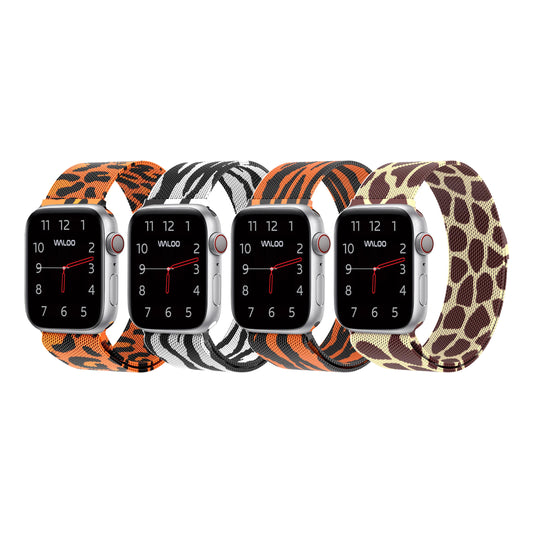 Waloo Animal Printed Magnetic Mesh Band For Apple Watch
