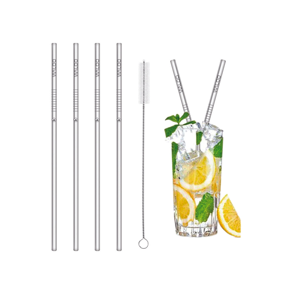 Antibacterial Stainless Steel Drinking Straws (4 Pack)