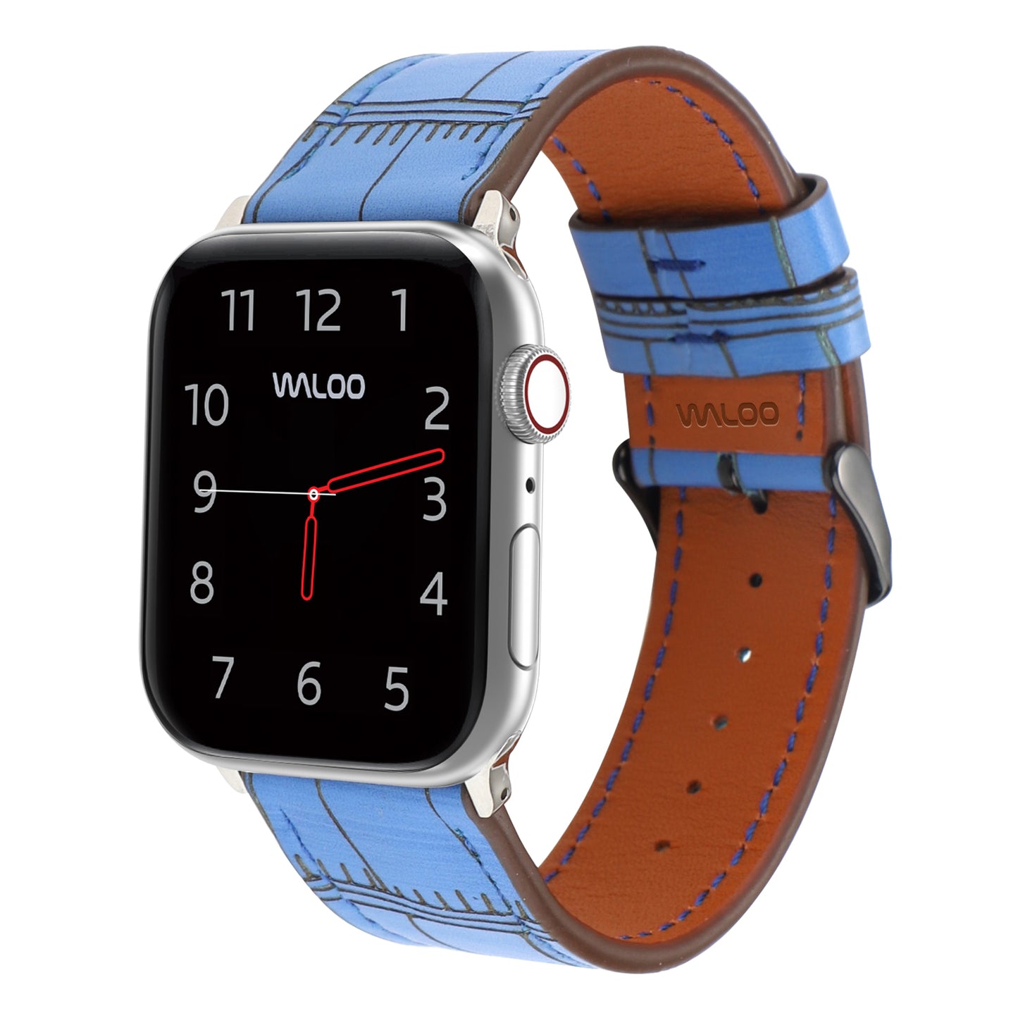 Waloo Bamboo Textured Leather Band For Apple Watch