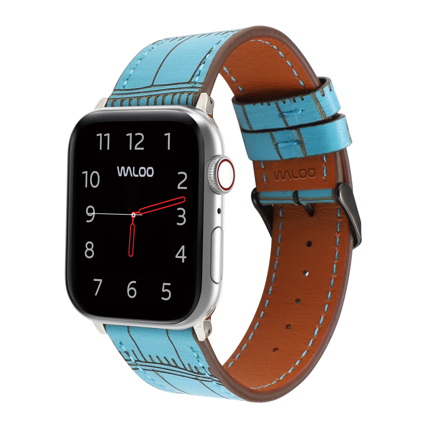 Waloo Bamboo Textured Leather Band For Apple Watch