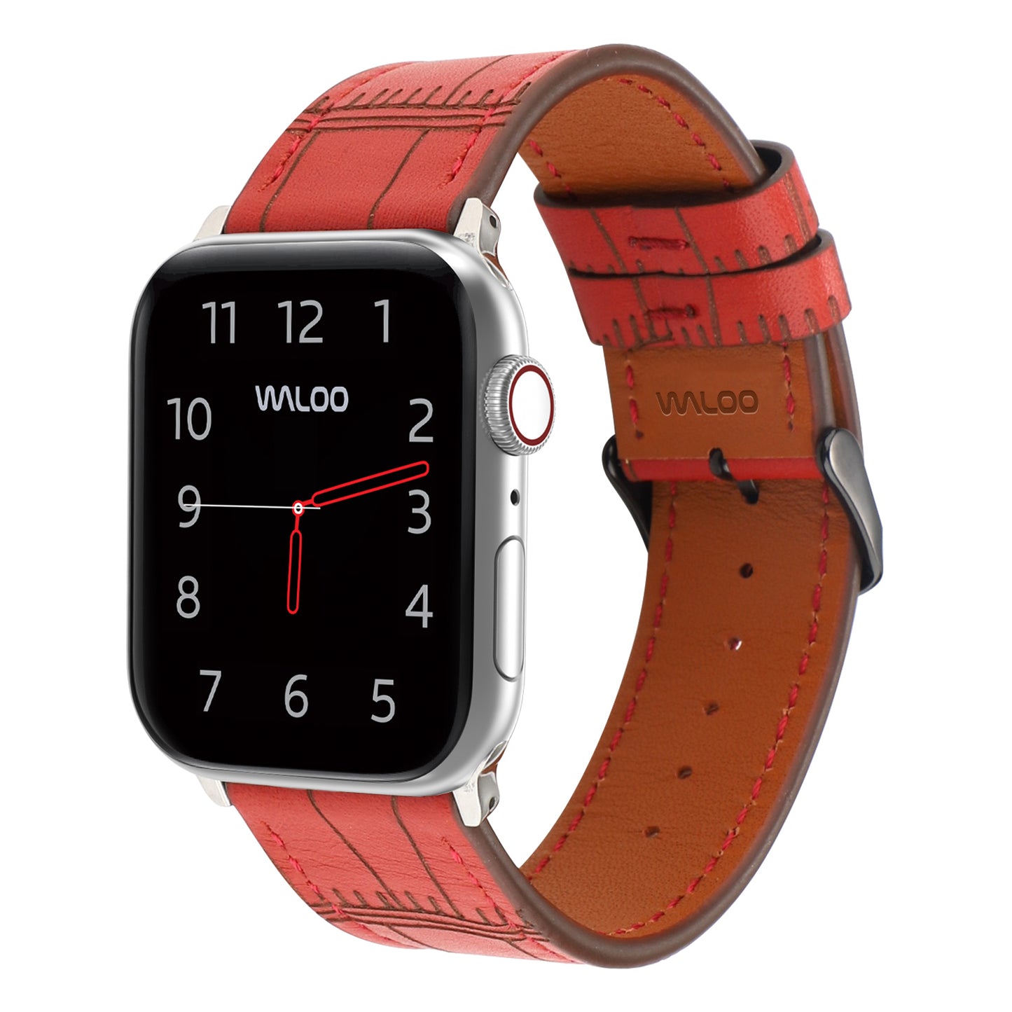 Waloo Bamboo Textured Leather Band For Apple Watch