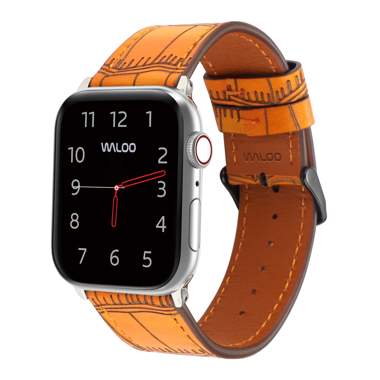 Waloo Bamboo Textured Leather Band For Apple Watch