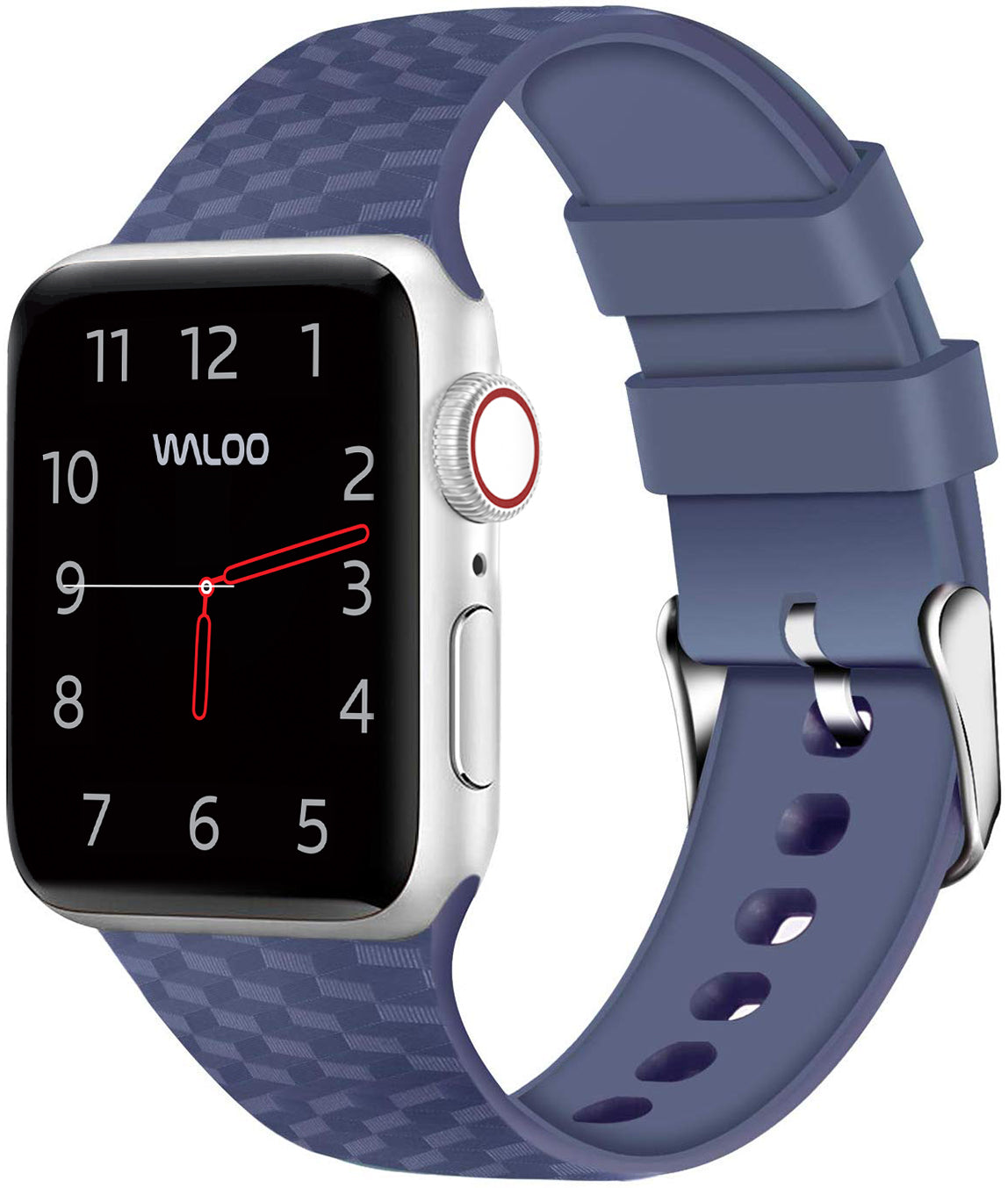 Waloo Carbon Fiber Silicone Band For Apple Watch