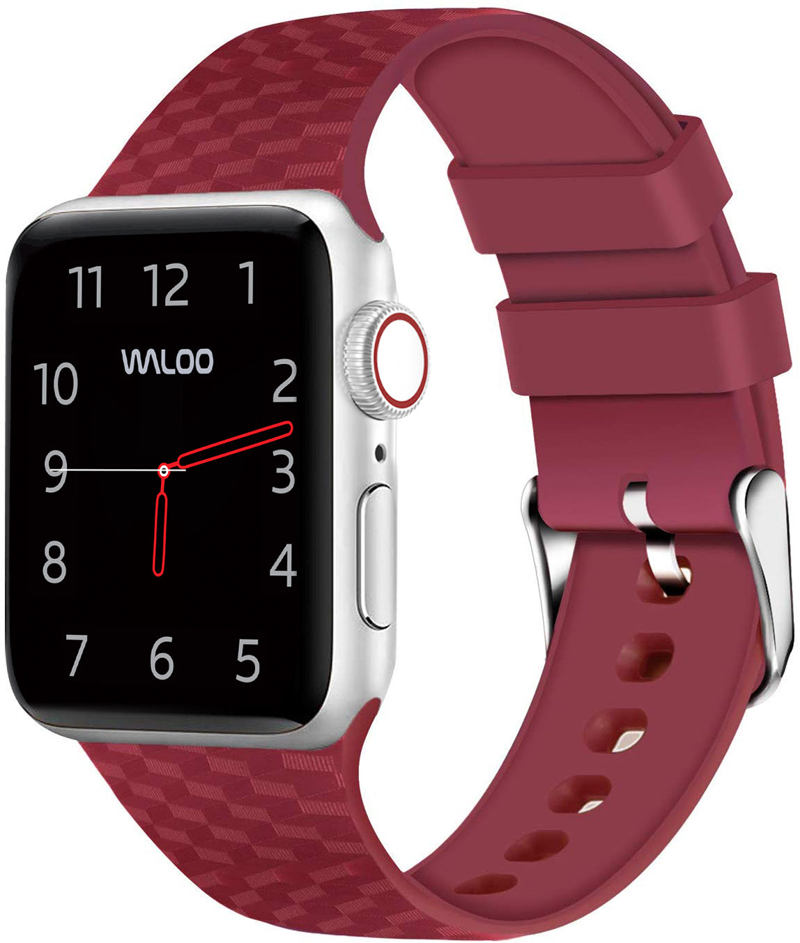 Waloo Carbon Fiber Silicone Band For Apple Watch