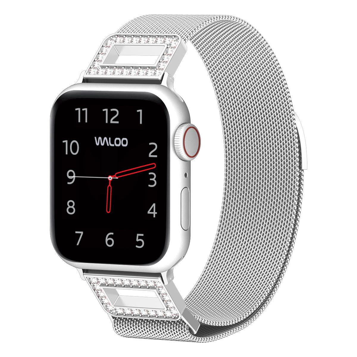 Waloo Diamond Magnetic Mesh Band For Apple Watch