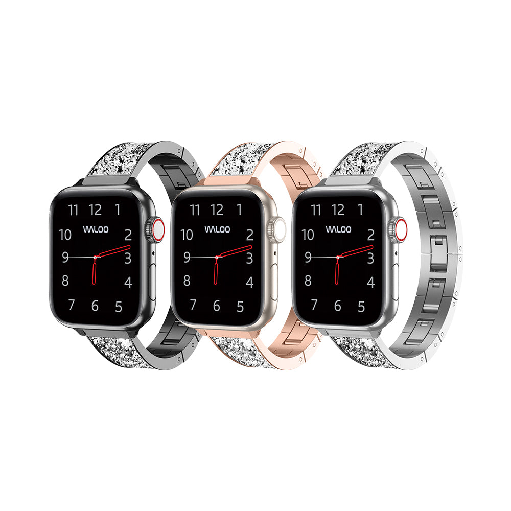Waloo Diamond Studded Bracelet Band For Apple Watch