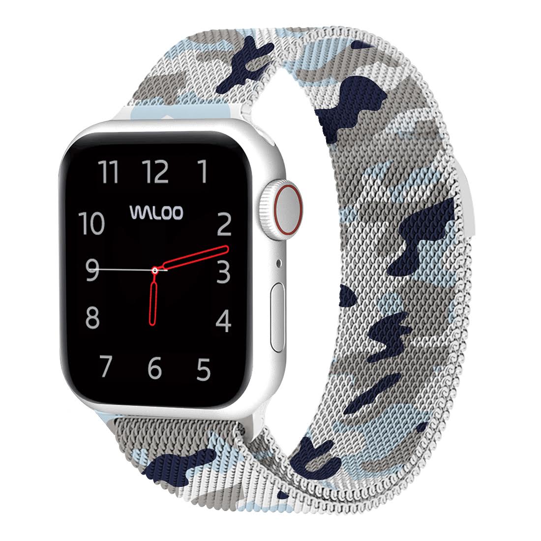 Waloo Camo Printed Magnetic Mesh Band For Apple Watch