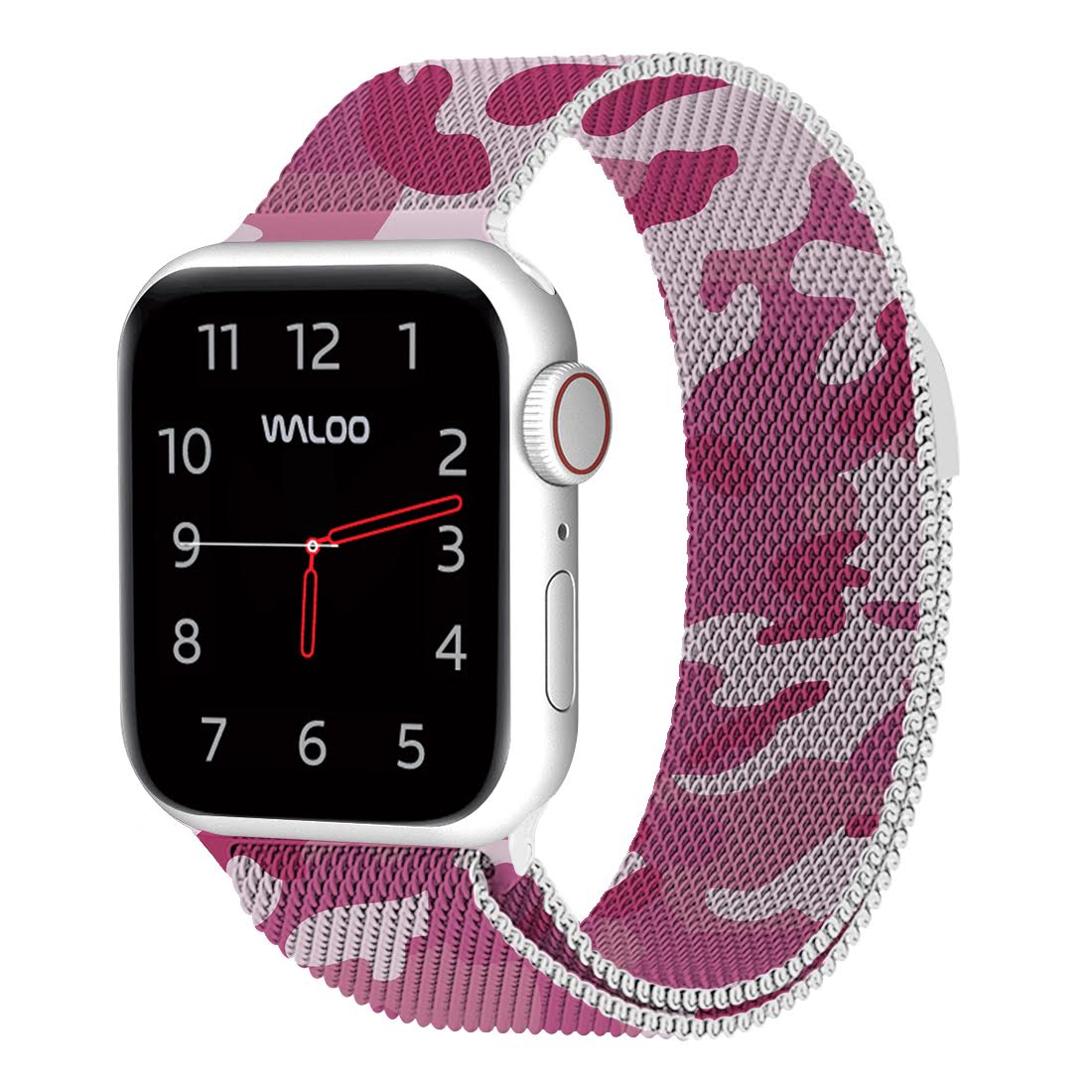 Waloo Camo Printed Magnetic Mesh Band For Apple Watch