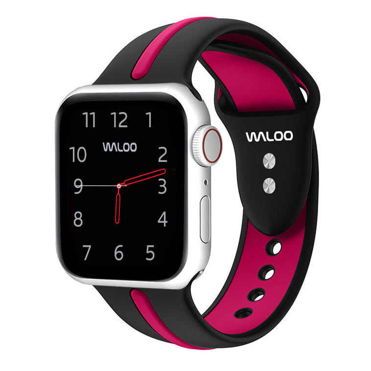 Waloo Two Tone Silicone Sport Band For Apple Watch