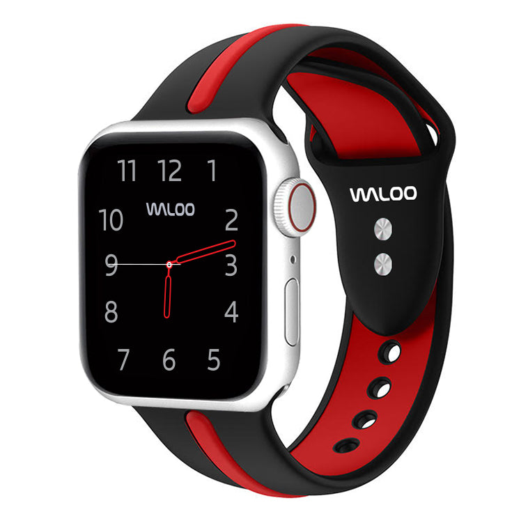 Waloo Two Tone Silicone Sport Band For Apple Watch