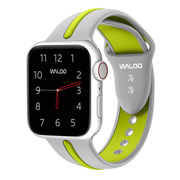 Waloo Two Tone Silicone Sport Band For Apple Watch