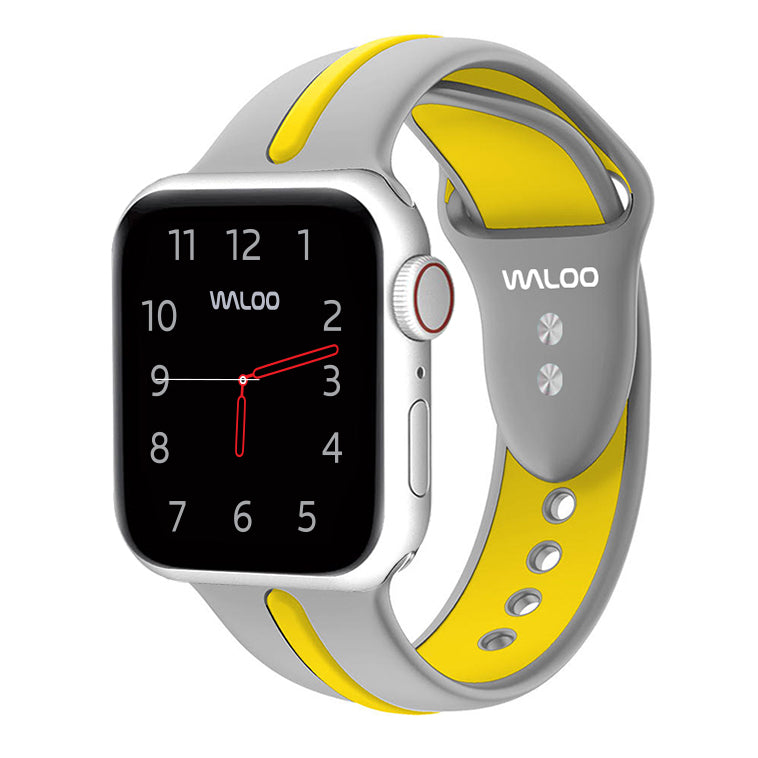 Waloo Two Tone Silicone Sport Band For Apple Watch