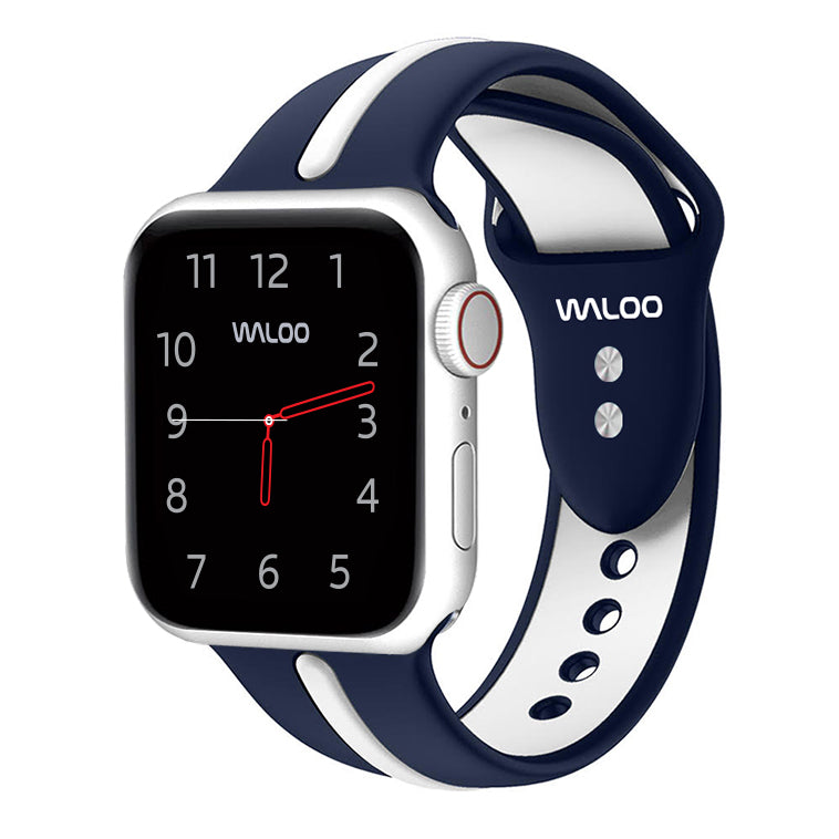 Waloo Two Tone Silicone Sport Band For Apple Watch