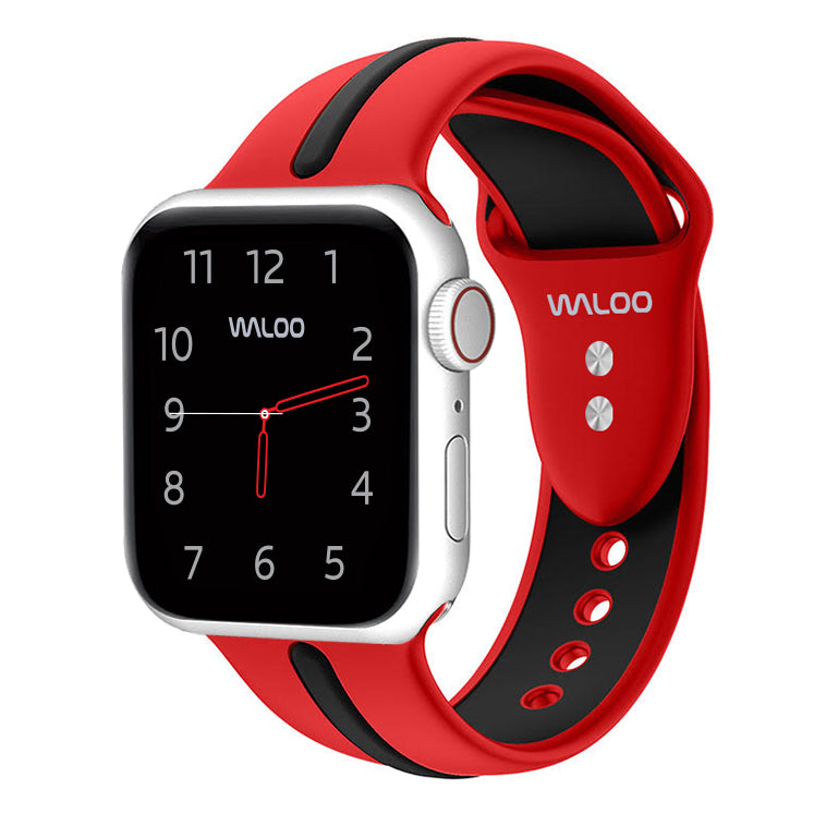 Waloo Two Tone Silicone Sport Band For Apple Watch
