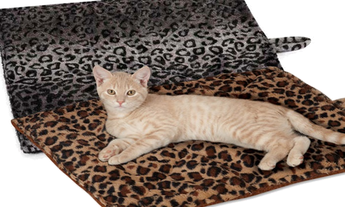 Cheetah pet food mat by Uniklook, Waterproof, Large Size