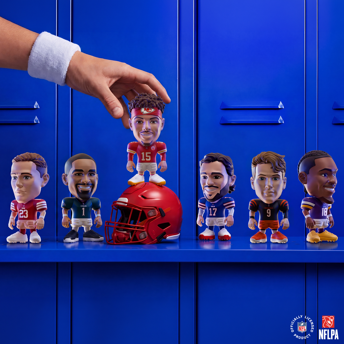 5 Surprise NFL Ballers Series 1 by ZURU, Licensed NFL Collectible,