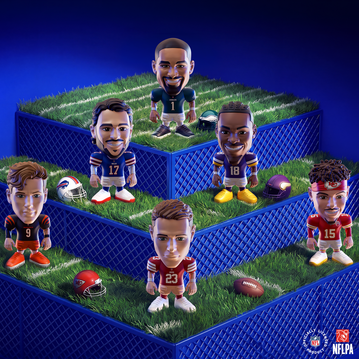 5 Surprise NFL Ballers Series 1 by ZURU, Licensed NFL Collectible,