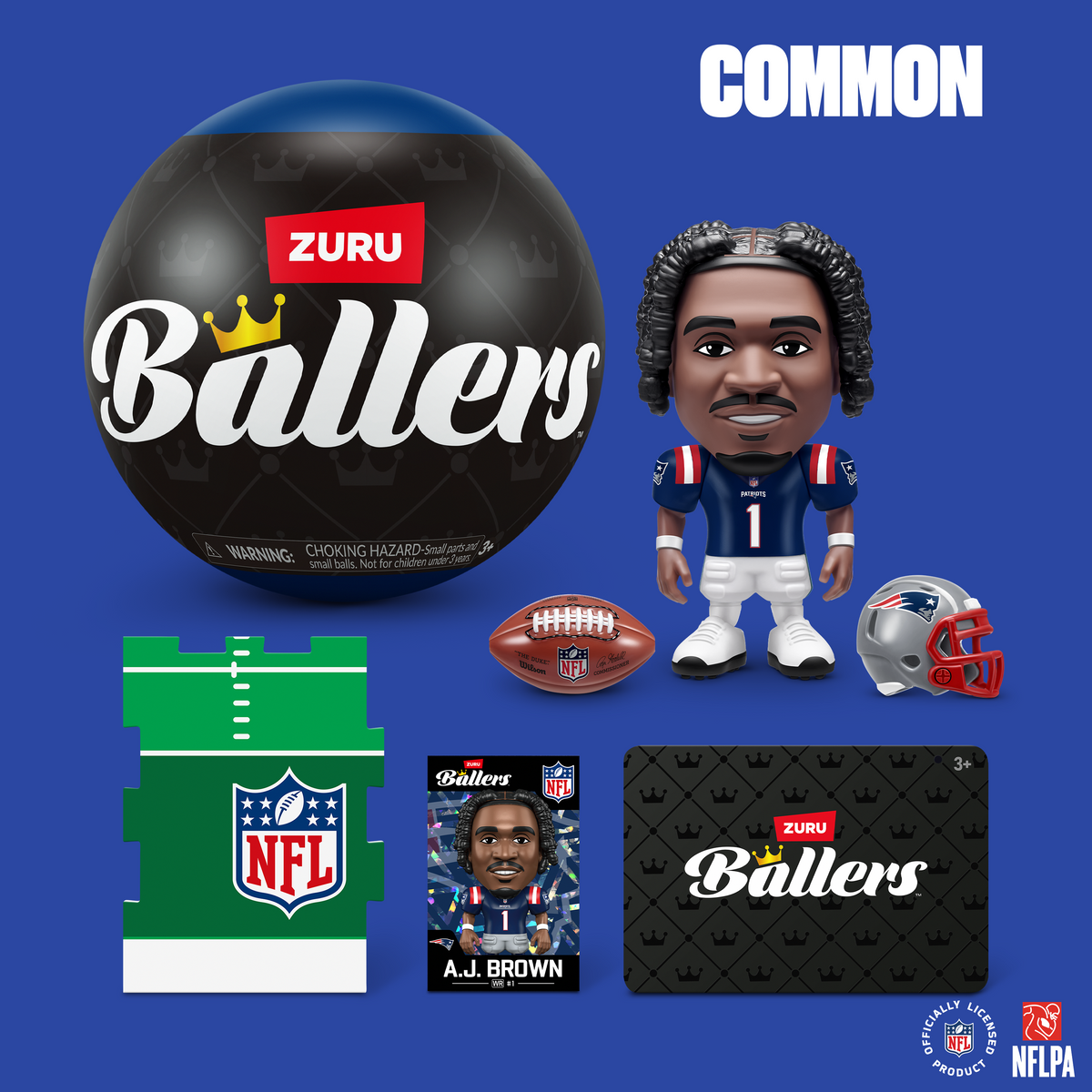 5 Surprise NFL Ballers Series 1 by ZURU, Licensed NFL Collectible,